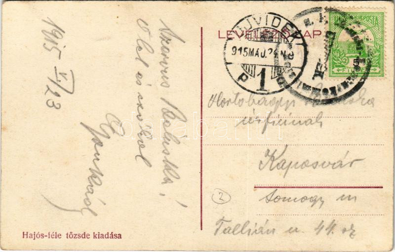 1915 Újvidék, Novi Sad; Ferenc József tér / square - Image 2