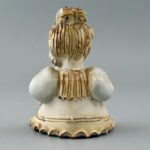Kovács Éva (1938-): Ülő lány, mázas kerámia, hibátlan, jelzett, m: 16cm - Image 2