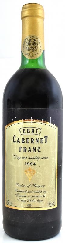 1994 Vincze Béla, Egri Cabernet franc 1994 bontatlan palack nemzetközi díjnyertes vörösbor.Jól tárolt.