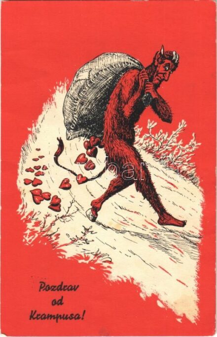 1937 Pozdrav od Krampusa! / Krampus. C.H.W. VIII/2. 2508-20. (gyűrődés / crease)