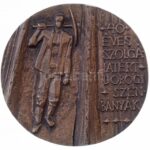 DN '40 éves szolgálatért Dorogi Szénbányák' egyoldalas Br plakett (96,5mm) T:2
