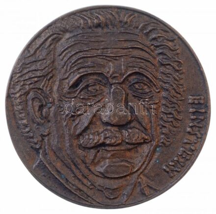 DN 'Albert Einstein' Br emlékérem (92mm) T:2 ND 'Albert Einstein' Br medallion (92mm) C:XF