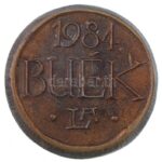 Lapis András (1942-) 1984. 'Bika Taurus / BUÉK' Br emlékérem (41mm) T:1-