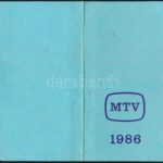 1986 MTV kártyanaptár kihajtható 10 cm