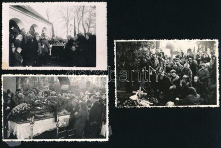 cca 1940 3 db fotó erdélyi magyar ember temetéséről 9x14 cm