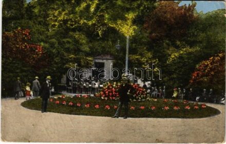 1924 Pucioasa, Aleia Parcului cu muzica militara / park, military music band (EK)