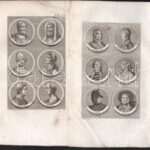 cca 1800 55 db uralkodókat, híres embereket ábrázoló rézmetszetű illusztrált tábla 17x11 cm és dupla méretben - Image 2