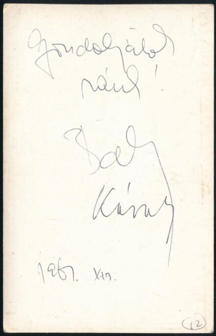 Lukács Margit (1914-2002) színésznő autográf dedikálással ellátott fotó