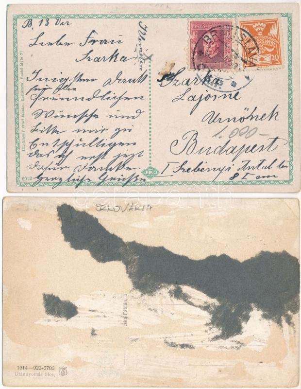 Pozsony, Pressburg, Bratislava; - 2 db régi képeslap / 2 pre-1945 postcards - Image 2
