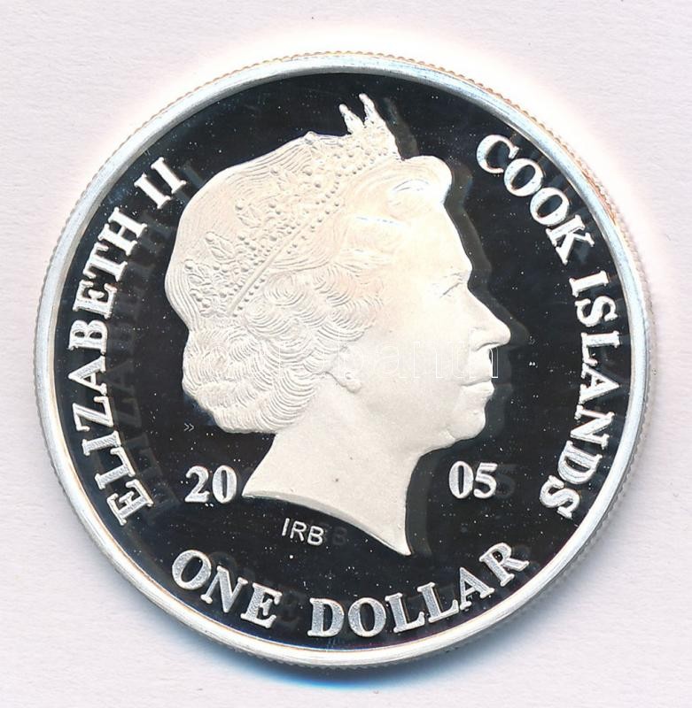 Cook-szigetek 2005. 1$ ezüstözött sárgaréz 'Ázsia történelme - Pu Ji - Kína utolsó császára' kapszulában, tanúsítvánnyal T:PP patina, kis ph. Cook Islands 2005. 1 Dollar silver plated brass 'History of Asia - Puyi - Last Emperor of - Image 2