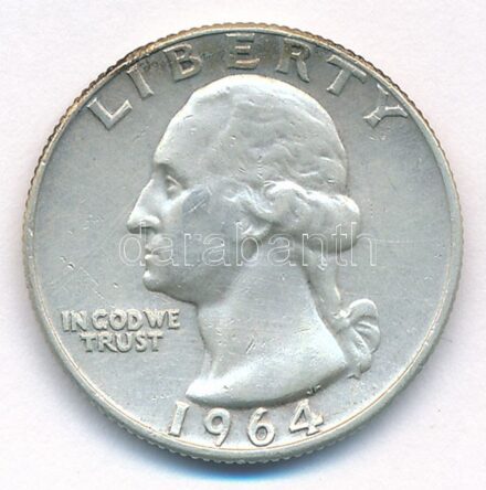 Amerikai Egyesült Államok 1964D 25c Ag T:2,2- patina, karc, ph USA 1964D 25 Cents Ag C:XF,VF patina, scratch, edge error Krause KM#164