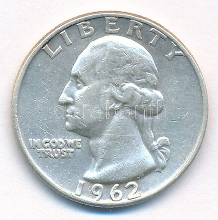 Amerikai Egyesült Államok 1962D 25c Ag T:2,2- karc USA 1962D 25 Cents Ag C:XF,VF scratches Krause KM#164