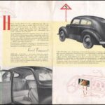 cca 1940 Ford Taunus prospektus, magyar nyelven, illusztrációkkal, Bp., Révai, kihajtható, egészen apró szakadással. - Image 2
