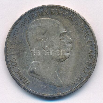 Ausztria 1908. 5K Ag 'Ferenc József - Jubileum' T:3 ph. Austria 1908. 5 Corona Ag 'Franz Joseph - Jubilee' C:F edge error Krause KM#2809