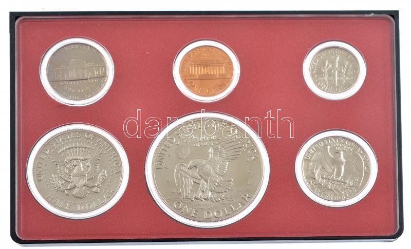 Amerikai Egyesült Államok 1973S 1c - 1$ (6xklf) proof szett eredeti műanyag dísztokban T:PP patina, a tok sérült USA 1973S. 1 Cent -1 Dollar (6xdiff) 'United States Proof Set' in original plastic hardcase C:PP patina, the case is damaged - Image 2