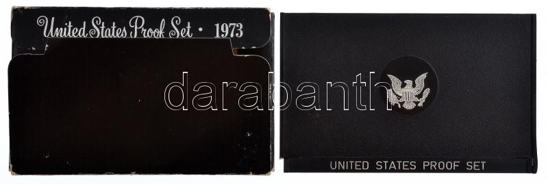 Amerikai Egyesült Államok 1973S 1c - 1$ (6xklf) proof szett eredeti műanyag dísztokban T:PP patina, a tok sérült USA 1973S. 1 Cent -1 Dollar (6xdiff) 'United States Proof Set' in original plastic hardcase C:PP patina, the case is damaged - Image 3