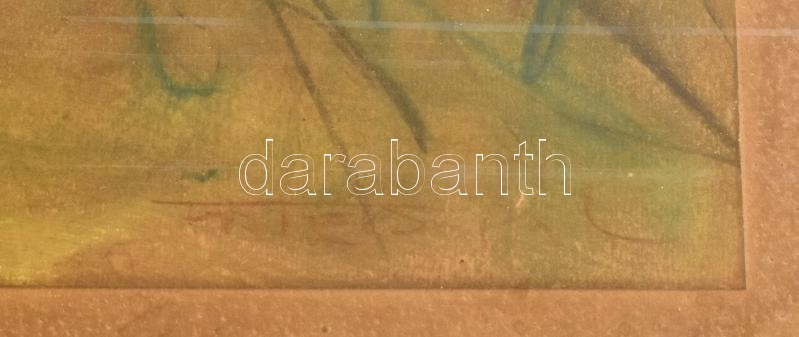 Fried Pál (1893-1976): Beduin tevével. Pasztell, papír. Jelzett. 44,5x32 cm. Proveniencia: Korábban Szakál Géza (1883-1959) fényképész, fotóművész tulajdonában. Fried Pál művészetében az orientális,. arab világból ismert - Image 2