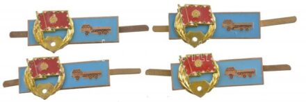 ~1975. Osztályos gépjárművezető (teherautó) zománcozott fém jelvény (4x) T:1-,2