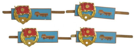 ~1975. Osztályos gépjárművezető (teherautó) zománcozott fém jelvény (4x) T:1-,2