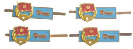 ~1975. Osztályos gépjárművezető (teherautó) zománcozott fém jelvény (4x) T:1-,2