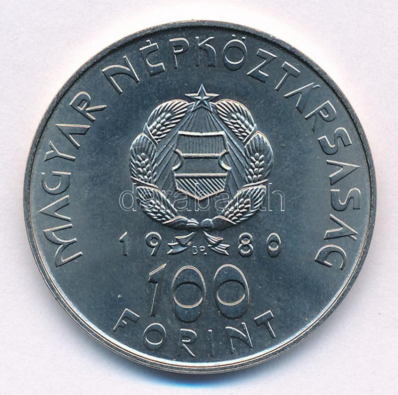 1980. 100Ft Cu-Ni 'Szovjet-magyar közös űrrepülés' T:1- Adamo EM61 - Image 2