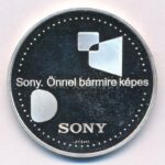 2004. '10 éves a Sony Hungária Kft. 1994-2004 / Sony. Önnel bármire képes' jelzett Ag emlékérem (31,47g/0.999/42,5mm) T:1 (eredetileg PP) fo., patina - Image 2