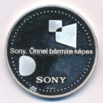 2004. '10 éves a Sony Hungária Kft. 1994-2004 / Sony. Önnel bármire képes' jelzett Ag emlékérem (31,49g/0.999/42,5mm) T:1 (eredetileg PP) fo., patina - Image 2