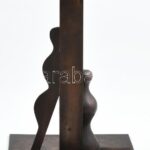 Deim Pál (1932-2016): Golgota. Patinázott bronz. Jelzés nélkül. 24,5x24,5x37.5cm