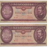 1957. 100Ft (5x) T:III,III- közte szép papír Adamo F29 - Image 3