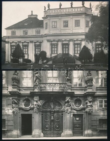 Bruno Reiffenstein (1868-1951): Bécsi városképek 4 db feliratozott, pecséttel és szárazpecséttel jelzett fotók. Később könyvben megjelentek / famous Austrian photographer published Vienna photos with seal 17x11 cm