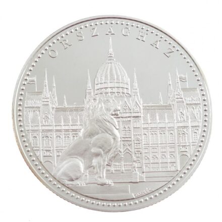 Bognár György (1944-) 'Országház' Budapest nevezetességei sorozat, Ag emlékérem dísztokban tanúsítvánnyal (31,1g/0.999/42,5mm) T:PP