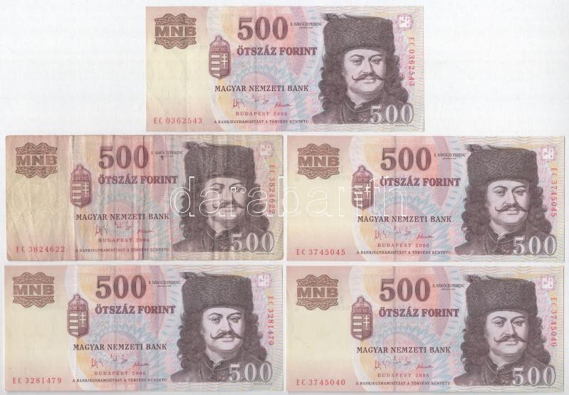 2006. 500Ft 'EC' 'A forradalom 50. évfordulója 1956. október 23.' (5x) T:II-III Adamo F54EE1