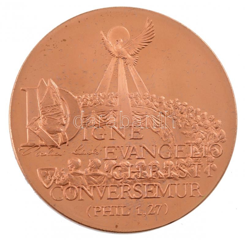 Bozó Gyula (1913-2004) 1994. 'Esztergomi Egyházmegyei zsinat' Br emlékérem dísztokban (42,5mm) T:1