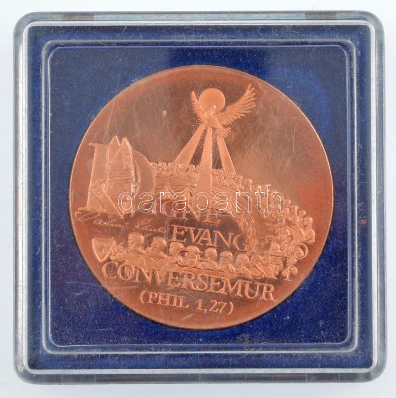 Bozó Gyula (1913-2004) 1994. 'Esztergomi Egyházmegyei zsinat' Br emlékérem dísztokban (42,5mm) T:1 - Image 3