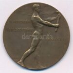 Murányi Gyula (1881-1920) 1909. 'Francesco Ferrer emlékére' egyoldalas bronz emlékérem (50mm) T:2 hétlapon festékfolt HP 3691.