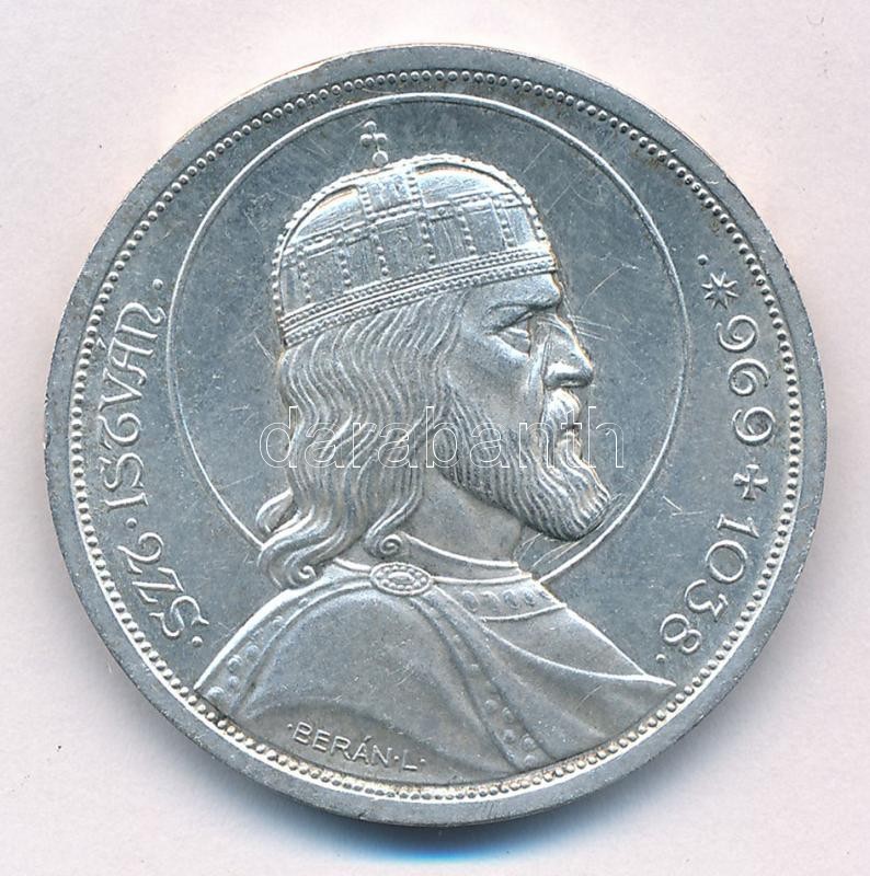 1938. 5P Ag 'Szent István' T:2- karcok Adamo P8.1