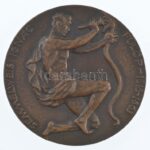~1960. 'Semmelweis Ignác Fülöp - 1818-1863' kétoldalas, öntött bronz emlékérem (70mm) T:1- - Image 2