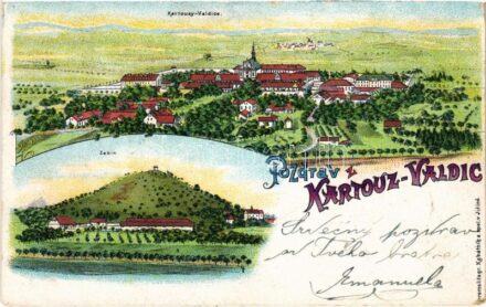 1898 (Vorläufer) Valdice, Kartouzy-Valdice; Art Nouveau, litho (EK)