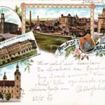 1898 (Vorläufer) Mladá Boleslav, Mestská budova, Kasárna c.k. zemské obrany, Dekansky chrám, Staré mesto. Art Nouveau, floral, litho (EK)