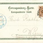1898 (Vorläufer) Mladá Boleslav, Mestská budova, Kasárna c.k. zemské obrany, Dekansky chrám, Staré mesto. Art Nouveau, floral, litho (EK) - Image 2