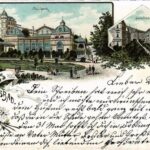 1899 (Vorläufer) Karlovy Vary, Karlsbad; Stadtpark, Parkstrasse. Art Nouveau, floral, litho (cut)