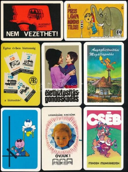 cca 1970-1980 vegyes Kártyanaptár tétel.