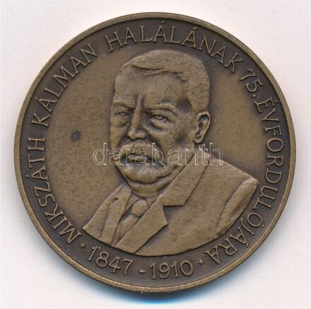 Bognár György (1944-) 1985. 'MÉE Nógrád megyei szervezete / Mikszáth Kálmán halálának 75. évfordulója' bronz emlékérem (42,5mm) T:1- Adamo ST6