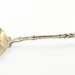 Ezüst (Ag) Heildelberg zománcos dísz kanál, h: 11,5cm, jelzett, nettó:11,68g