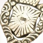 Ezüst (Ag) Heildelberg zománcos dísz kanál, h: 11,5cm, jelzett, nettó:11,68g - Image 3