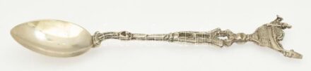 Ezüst (Ag) dísz kanál, h: 10cm, jelzett, nettó:7,32g
