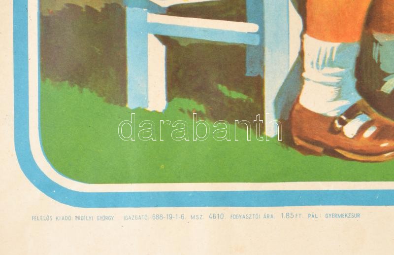 Pál György: Gyermekzsúr - Offset Nyomda színes plakát feltekerve 82x59 cm - Image 2