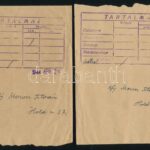 3 db 1944 októberi cukorjegy tasakok és petróleum utalvány