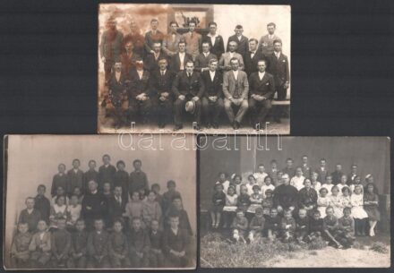 1920-as évekből 3db csoportkép 17x11 cm