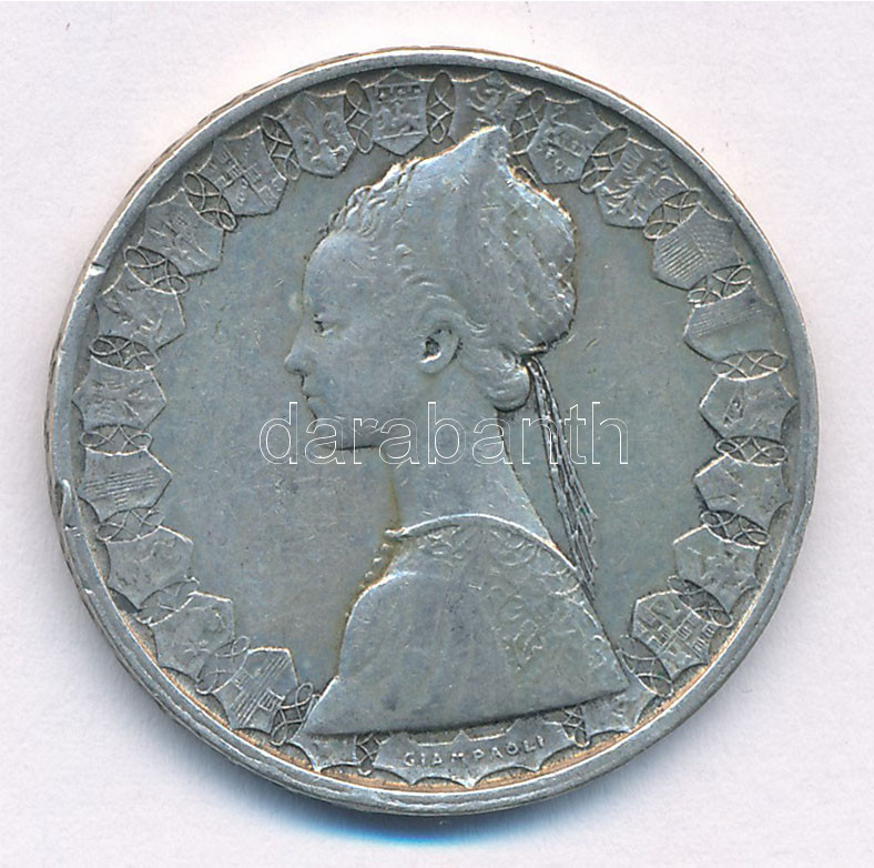 Olaszország 1961R 500L Ag 'Kolumbusz hajói' T:2- patina Italy 1961R 500 Lire Ag 'Columbus' Ships' C:VF patina Krause KM#98 - Image 2